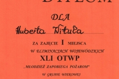 dyplom Hubert Wituła OTWP